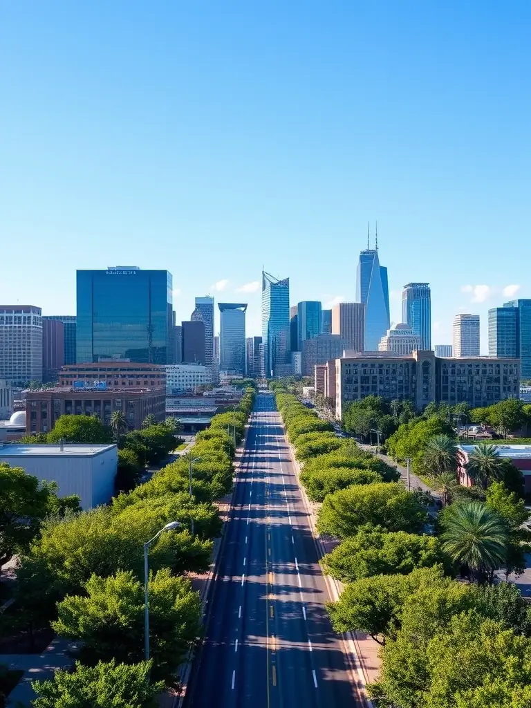 A vibrant photo of McAllen, Texas, capturing the city's growth and development, and underscoring the importance of sustainable water management solutions offered by Texan Water Solutions.
