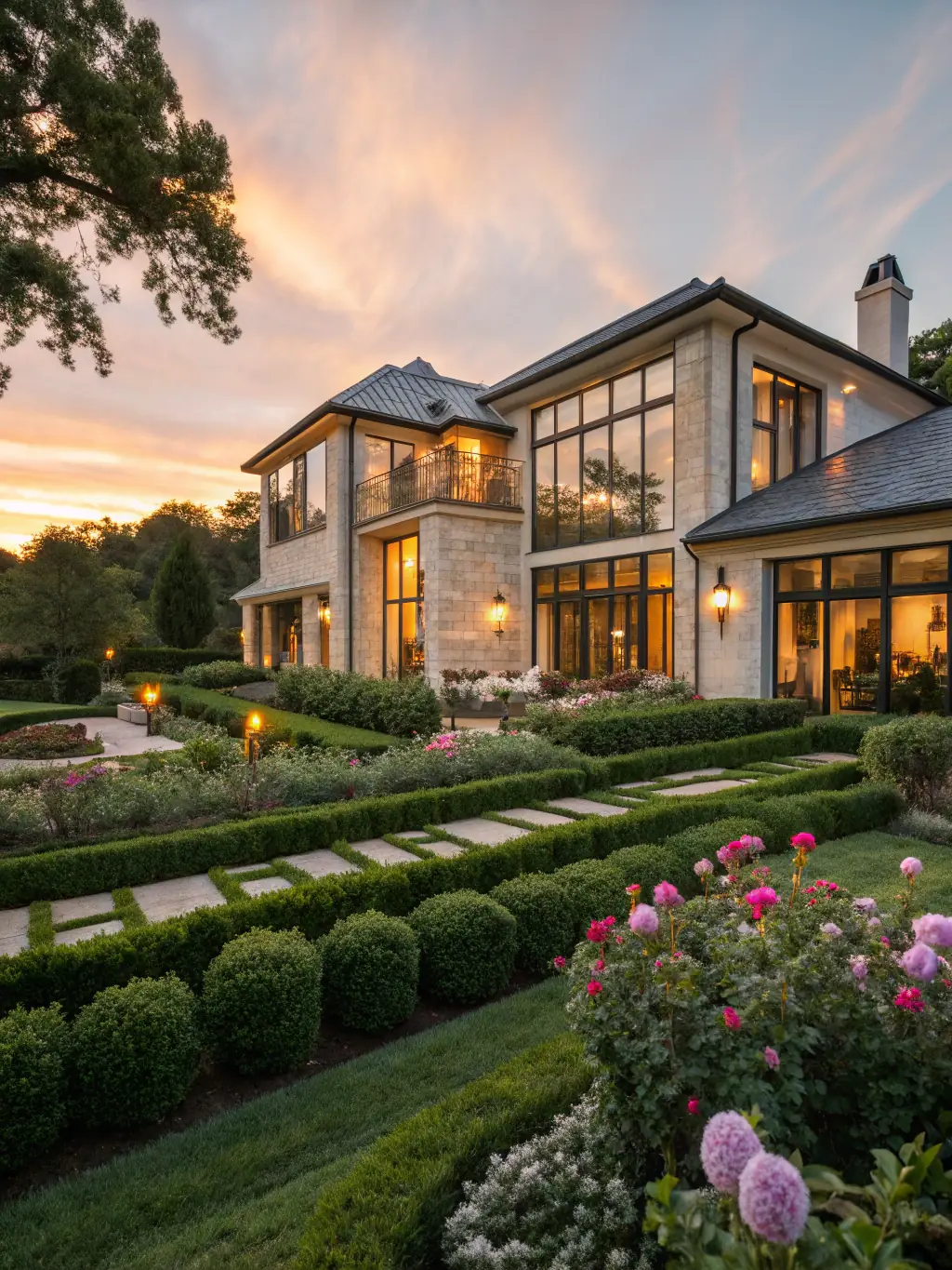 A professional photograph of a modern home in San Antonio, Texas, with a focus on the clean, well-maintained landscaping, symbolizing the quality of life enhanced by Texan Water Solutions' services.